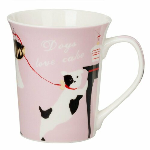 Кружка Собаки, 330 мл, керамика, розовый
