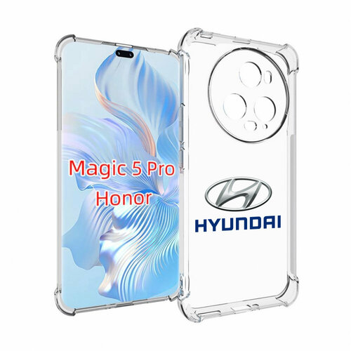 Чехол MyPads hyundai 4 мужской для Honor Magic 5 Pro задняя панель накладка бампер
