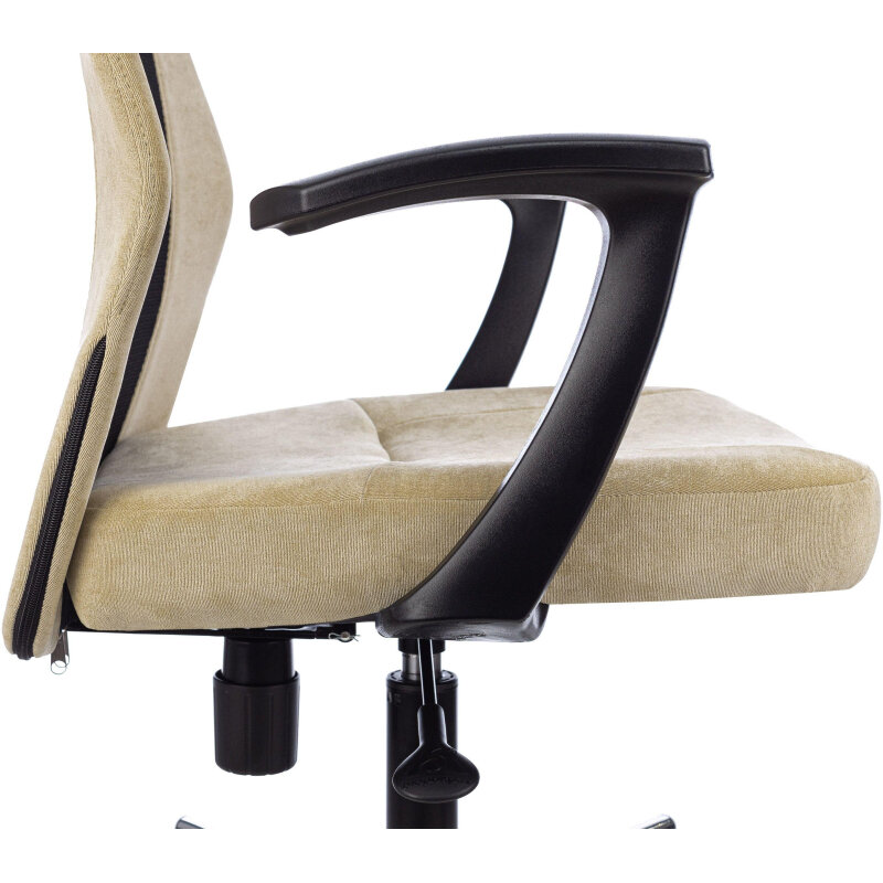 Кресло VB_EChair 225 DSL беж/черн Light-21 сетка/ткань хром — фото 6