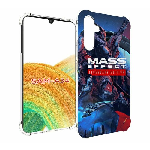 Чехол MyPads Mass Effect Legendary Edition для Samsung Galaxy A34 задняя-панель-накладка-бампер чехол mypads mass effect legendary edition для samsung galaxy s23 ultra задняя панель накладка бампер