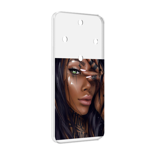 Чехол MyPads девушка-с-зелеными-глазами-яркими для Honor Magic 5 Lite / Honor X9a задняя-панель-накладка-бампер
