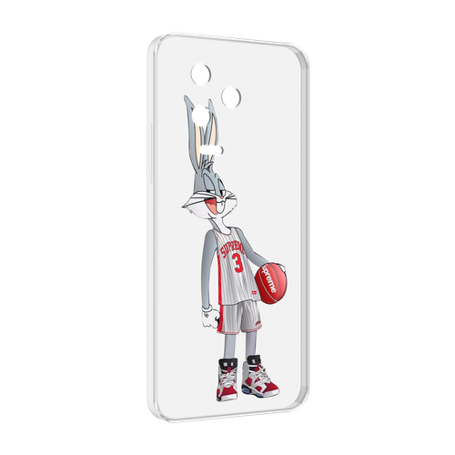 Чехол MyPads заяц-баскетболист женский для Infinix Note 12 Pro 4G X676B задняя-панель-накладка-бампер
