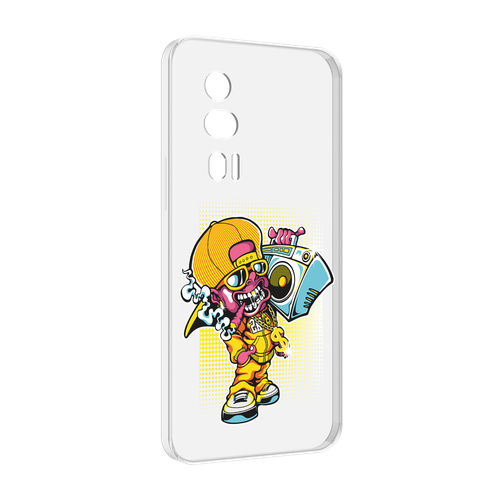 Чехол MyPads нарисованный парень с колонкой для Xiaomi Redmi K60 задняя-панель-накладка-бампер
