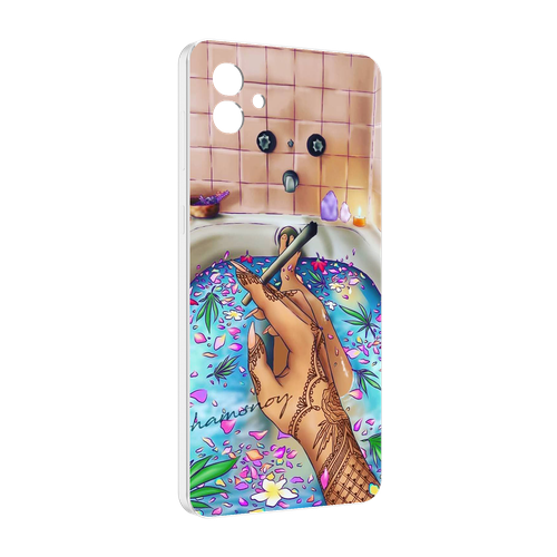 Чехол MyPads девушка в ванне женский для Samsung Galaxy M04 задняя-панель-накладка-бампер чехол mypads девушка в зелени женский для samsung galaxy m04 задняя панель накладка бампер
