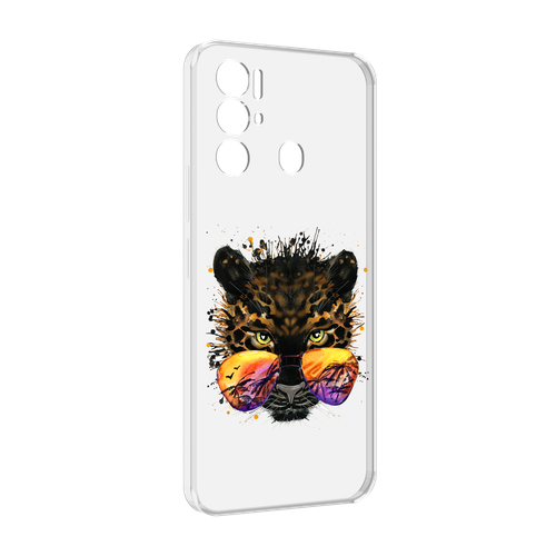 Чехол MyPads тропический леопард для Tecno Pova Neo 4G задняя-панель-накладка-бампер