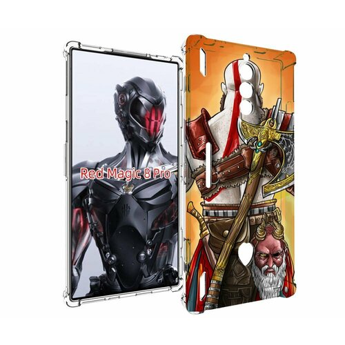 Чехол MyPads God of War для ZTE Nubia Red Magic 8 Pro / Red Magic 8 Pro Plus задняя-панель-накладка-бампер чехол mypads god of war кратос атрей для zte nubia red magic 1 5g задняя панель накладка бампер