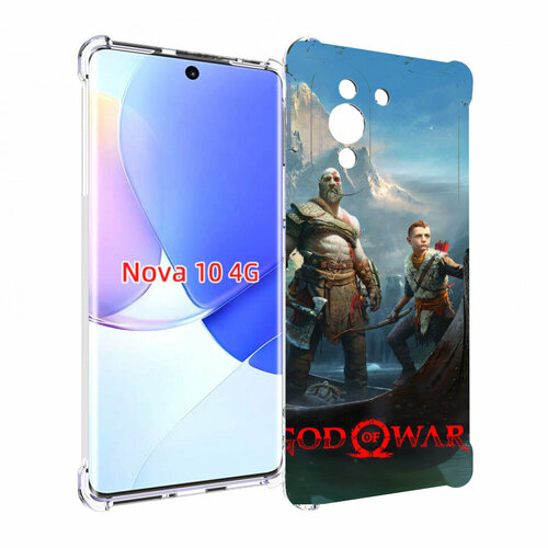 Чехол MyPads God Of War Кратос Атрей для Huawei Nova 10 задняя-панель-накладка-бампер