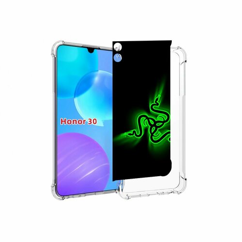 Чехол MyPads Razer для Huawei Honor 30 Lite задняя панель накладка бампер