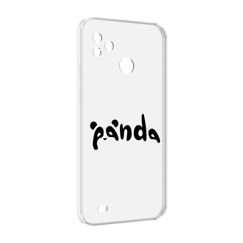 Чехол MyPads панда надпись для Tecno Pop 5 Go задняя-панель-накладка-бампер