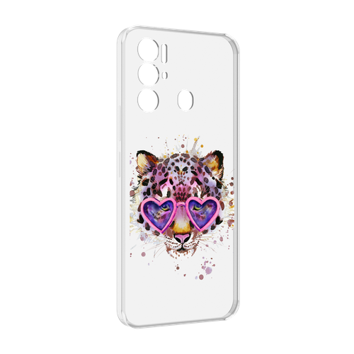 Чехол MyPads модный леопард для Tecno Pova Neo 4G задняя-панель-накладка-бампер