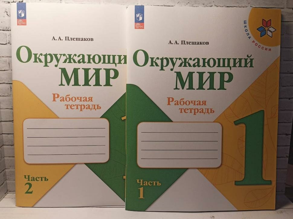 Плешаков. Окружающий мир 1 класс. Рабочие тетради в 2-х частях. Новый ФП. Комплект — фото 1