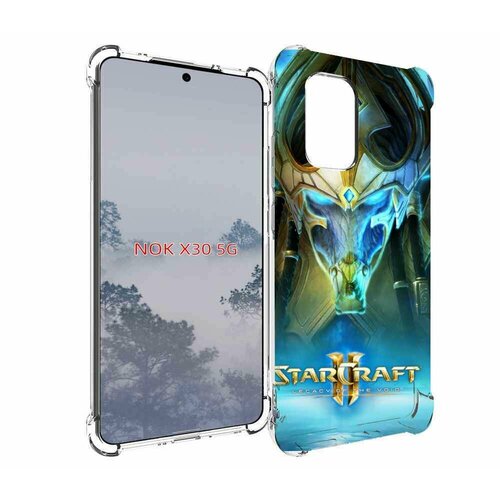 чехол mypads starcraft ii legacy of the void для tcl 20 5g задняя панель накладка бампер Чехол MyPads StarCraft II Legacy of the Void для Nokia X30 5G задняя-панель-накладка-бампер