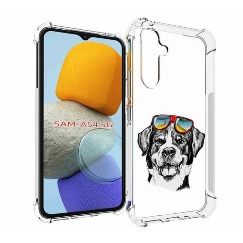 Чехол MyPads счастливая собака для Samsung Galaxy A54 задняя-панель-накладка-бампер чехол mypads счастливая собака для samsung galaxy a04 задняя панель накладка бампер