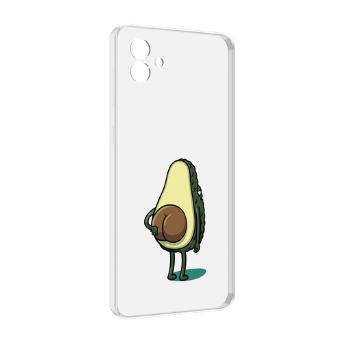 Чехол MyPads смешной авокадо сзади для Samsung Galaxy M04 задняя-панель-накладка-бампер