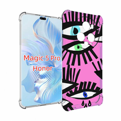 Чехол MyPads глазки абстракция для Honor Magic 5 Pro задняя-панель-накладка-бампер
