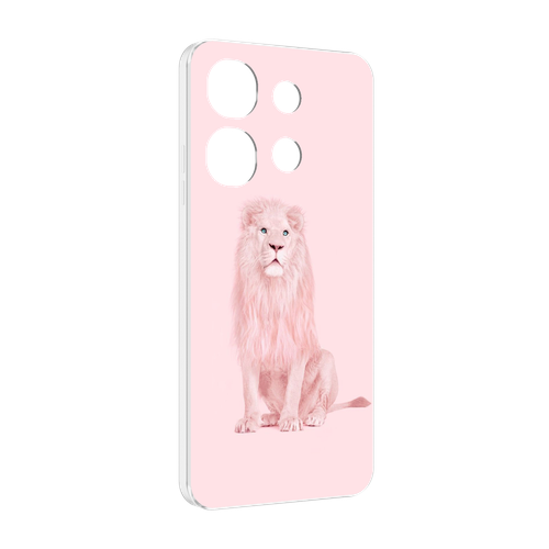 Чехол MyPads Розовый-лев для Tecno Spark Go 2023 (BF7) / Tecno Smart 7 задняя-панель-накладка-бампер