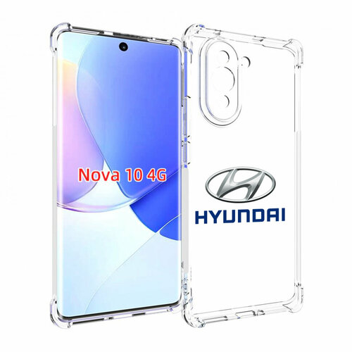 Чехол MyPads hyundai 4 мужской для Huawei Nova 10 задняя панель накладка бампер