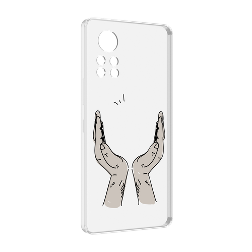 Чехол MyPads руки-тянутся-к-небу для Infinix Note 12 i X667 задняя-панель-накладка-бампер