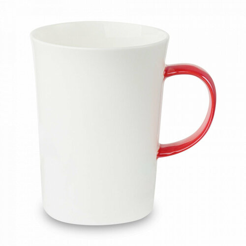 Кружка, 450 мл, костяной фарфор, белый MON0468-R32-red Синергия