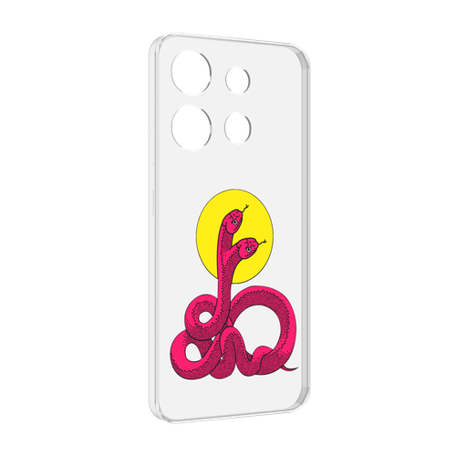 Чехол MyPads двухголовая-змея для Infinix Smart 7 задняя-панель-накладка-бампер