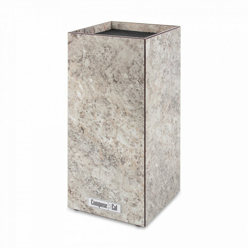 Подставка универсальная для кухонных ножей, 10х10х23 см, мрамор серый, композитный материал PDN103031OA4 Everyday