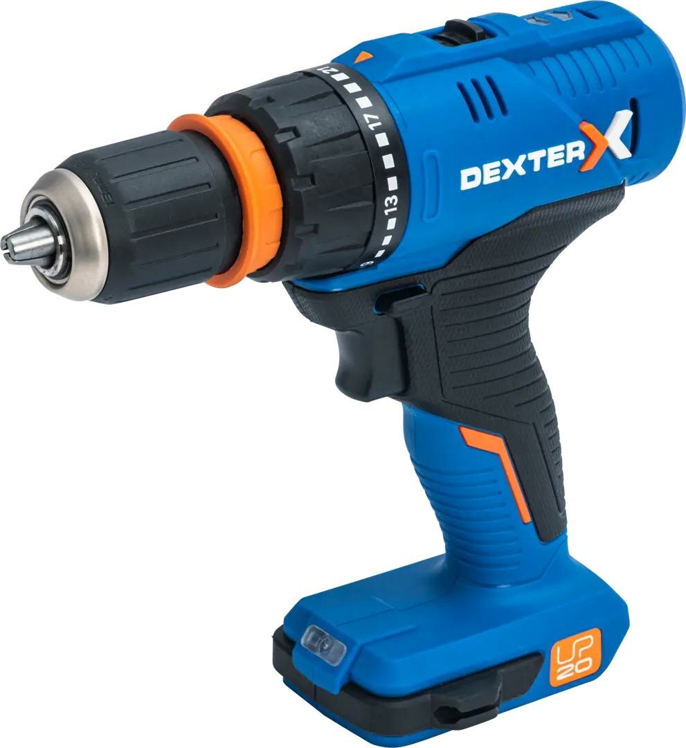 Дрель-шуруповерт аккумуляторная Dexter 5 20 В Li-ion 1x2.5 Ач