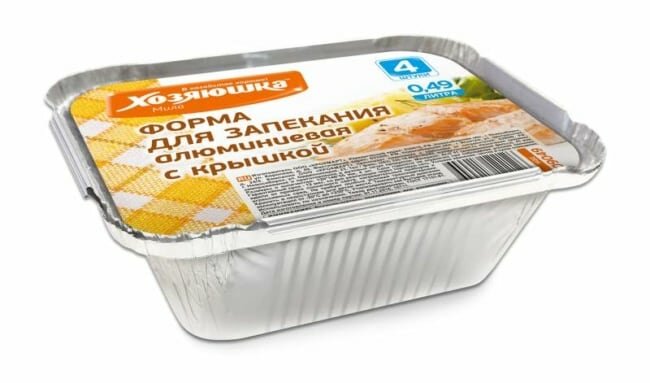 фото Форма для запекания Хозяюшка мила 430мл, 119х144х40мм, 4шт, порционная с крышкой, 09049