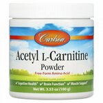 Carlson, Acetyl L-Carnitine Powder, Free-Form Amino Acid, 3.53 oz (100 g) - изображение