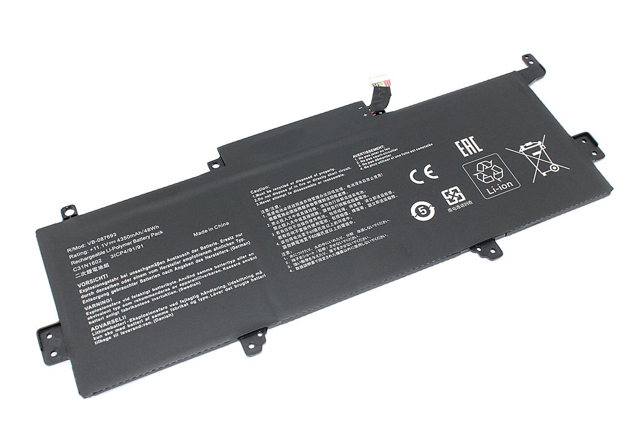 Аккумулятор OEM (совместимый с 0B200-02090000, C31N1602) для ноутбука Asus UX330UA 11.4V 4350mAh черный