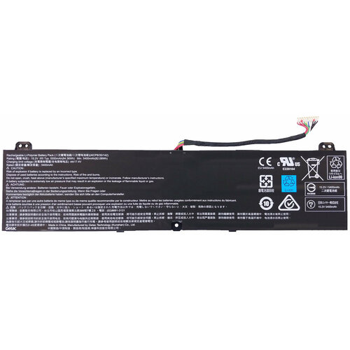 Аккумулятор AP18JHQ для ноутбука Acer Predator Triton 500 15.2V 5550mAh черный аккумулятор для acer predator triton 500 pt515 51 15 2v 5550mah org p n ap18jhq