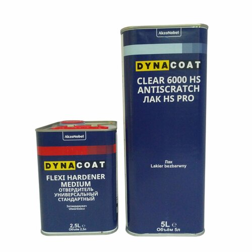 Лак Dynacoat Clear 6000 HS PRO Antiscratch 5л + 2,5л отвердитель Flexi Hardener Medium (комплект)
