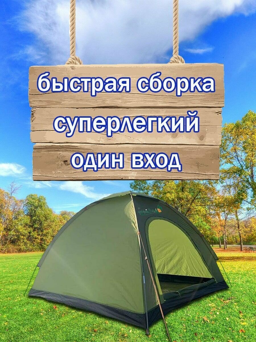 Двухместная туристическая легкая палатка Mir camping