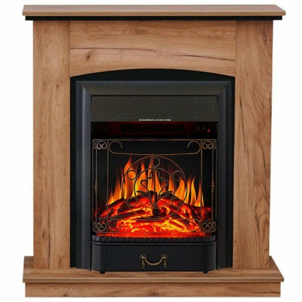 фото Электрокамин Royal Flame Barcelona с очагом Majestic FX Black дуб табачный