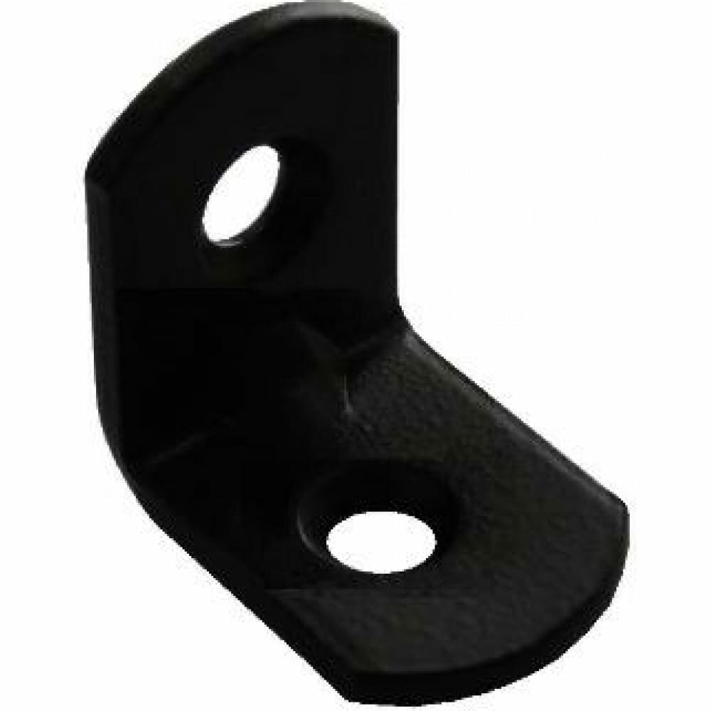 Уголок мебельный 20х20х16 мм, сталь, цвет чёрный, 8 шт. Левша - фото №1