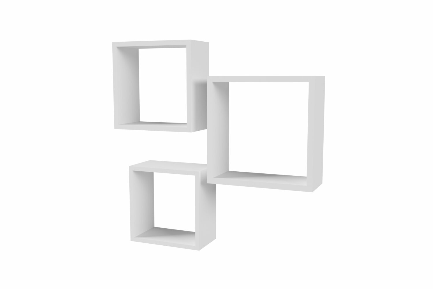 фото Комплект полок 3шт 298х298х122/268х268х122/238х380х122мм, белый