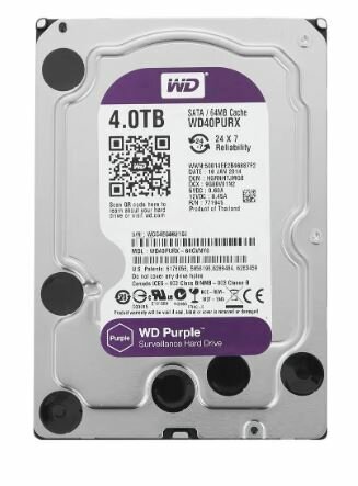 Жесткий диск Western Digital WD Purple 4 ТБ WD40PURX