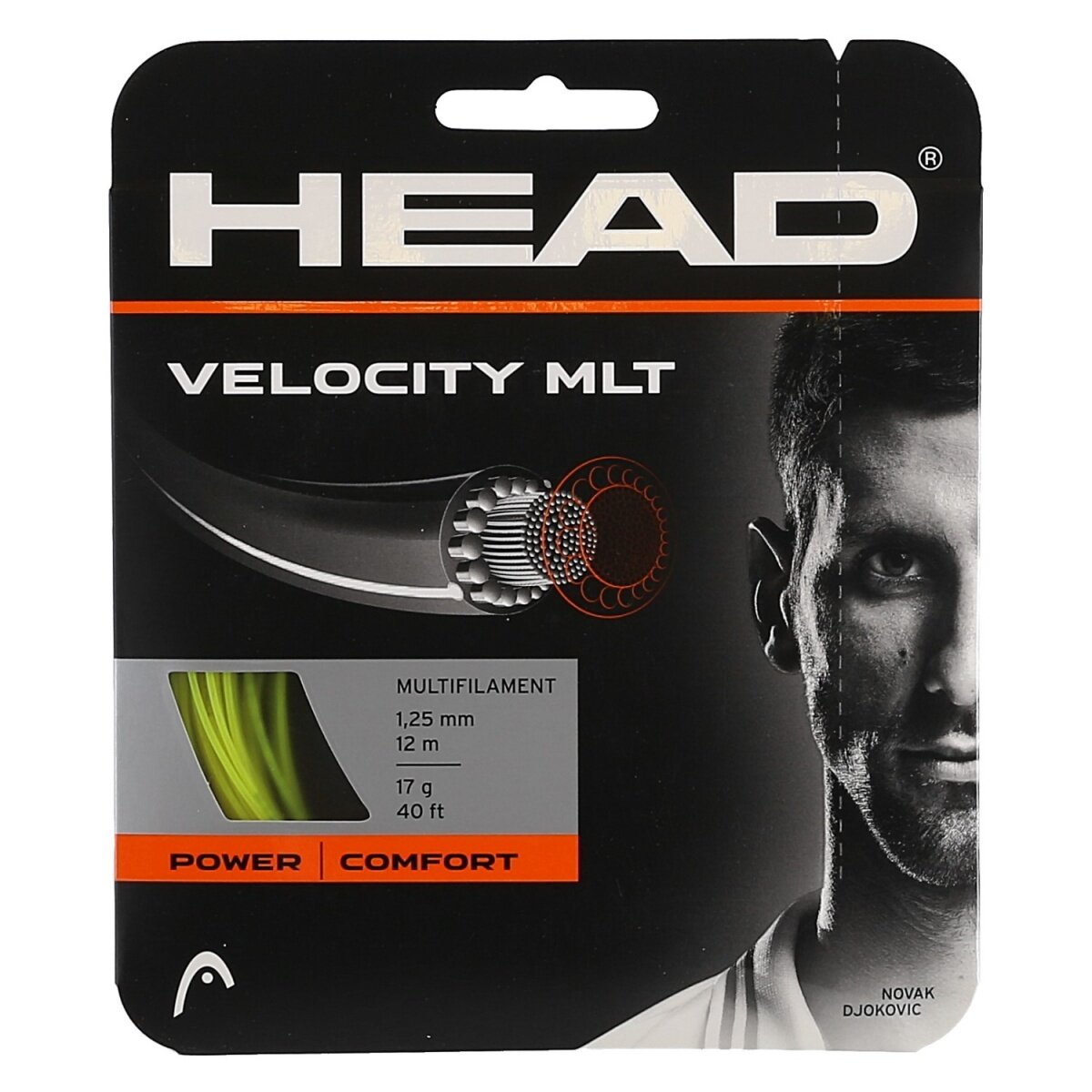 Теннисная струна Head Velocity MLT Желтый 281404-16YW (Толщина: 130)