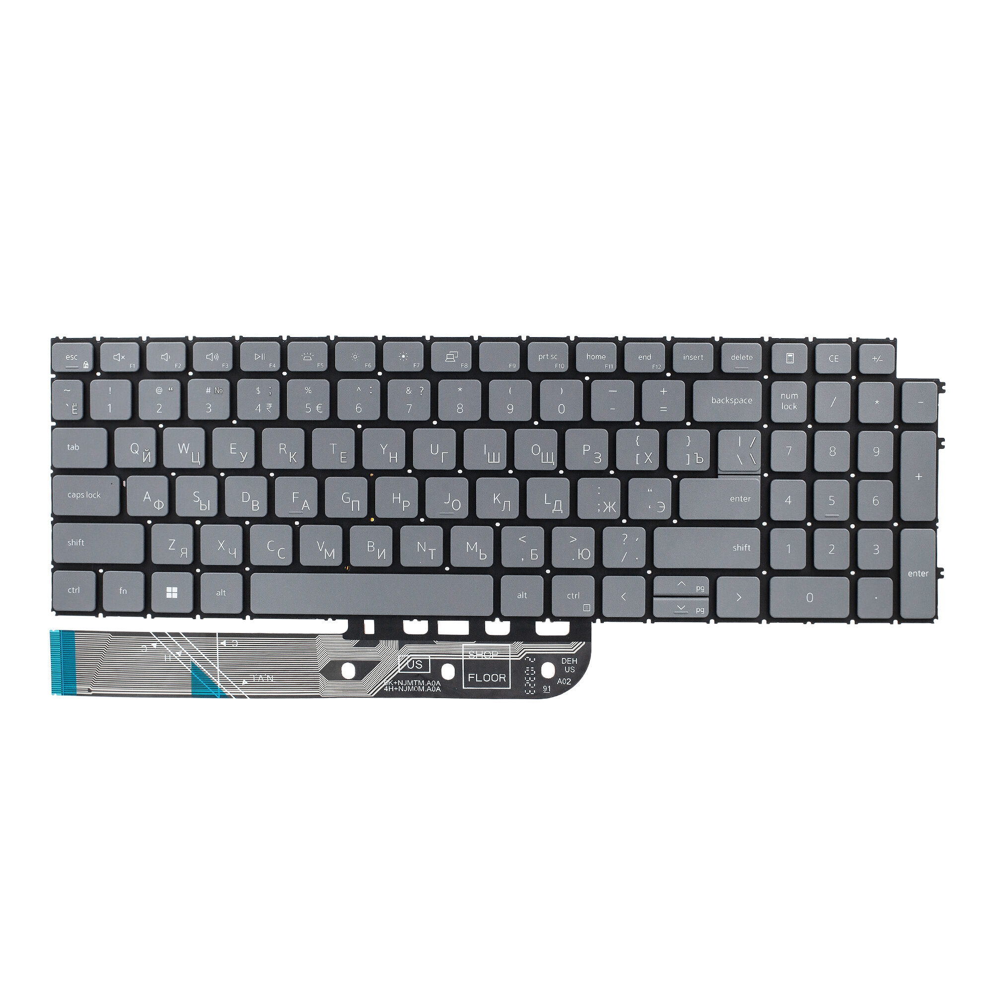 Клавиатура с подсветкой для Dell Inspiron 3511 / vostro 3515 / 5510 / 5515 / 3515 / 7510 / 15 plus 7510 / 16 plus 7610