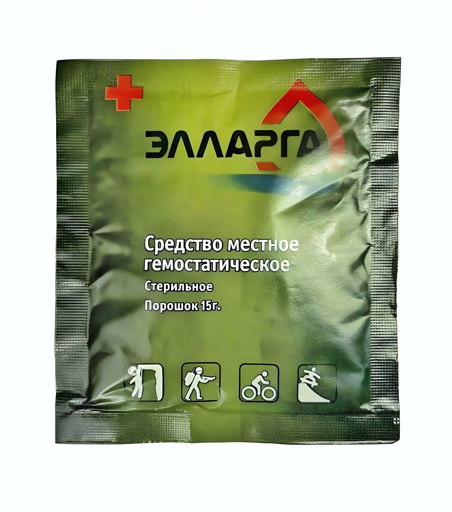 Средство гемостатическое Элларга порошок 15грс собойв поездкуна природув походперевязкафиксацияскорая помощьаптекакарманныйранакровь