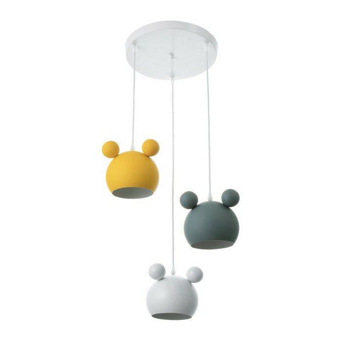 фото BayerLux Светильник "Барни" 3хЕ27 40Вт желтый белый зеленый 35х35х30-130см