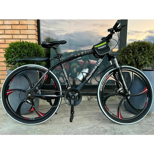 Велосипед Richiesto 26 колёса Рама 19 дюймов Горный Взрослый Подростковый Спортивный На литых дисках чёрный 2550000₽