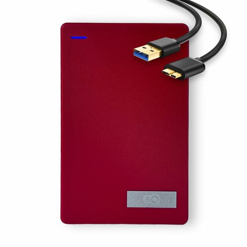 Внешний жесткий диск 320Gb 3Q Portable USB 3.0, Портативный накопитель HDD, чёрный