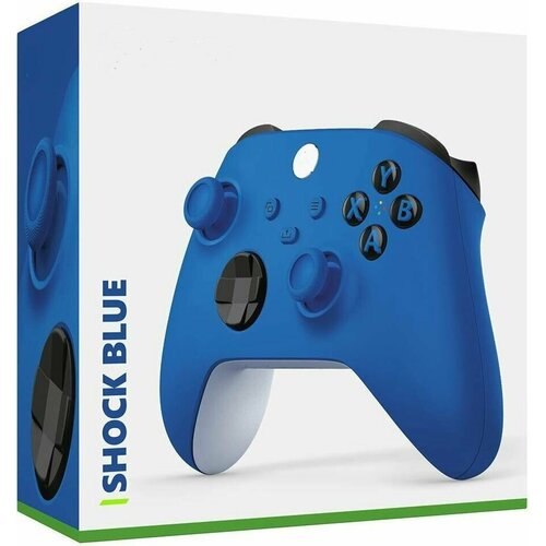 Джойстик беспроводной Xbox Wireless Controller Shock Blue модель 1914 совместим с Xbox OneSeries XS PC ПК Android iOS TV 628500₽