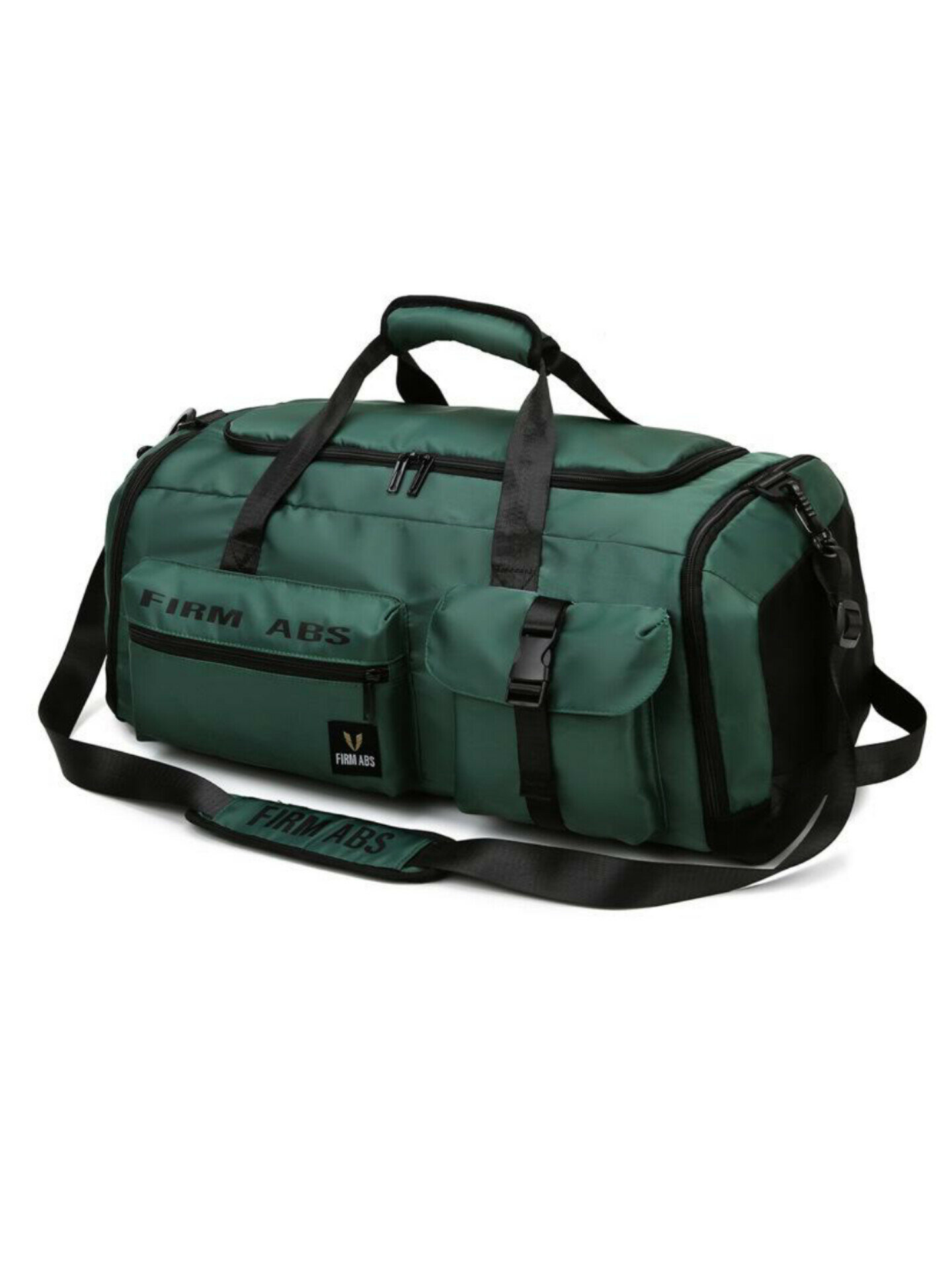 Сумка спортивная, сумка дорожная, влагостойкая, темно-зеленая - фотография № 5