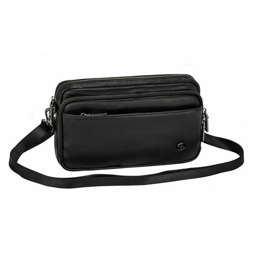 фото Сумка барсетка 3382, фактура зернистая, черный hht