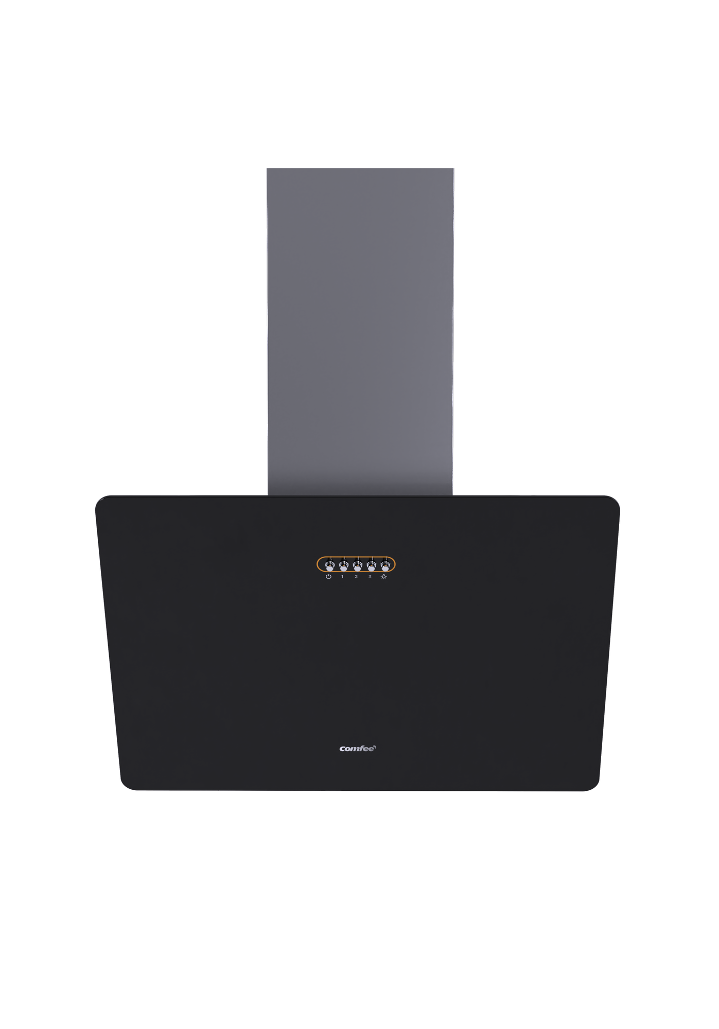 Вытяжка кухонная наклонная Comfee CHA610GB, 60 см, 3 скорости, 500м/ч, низкий уровень шума, пятислойный фильтр, LED освещение, черное стекло