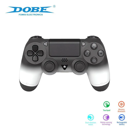 Геймпад беспроводной DOBE для PS4, черный белый (TP4-883) геймпад dobe arcade fighting stick tp4 19302 черный