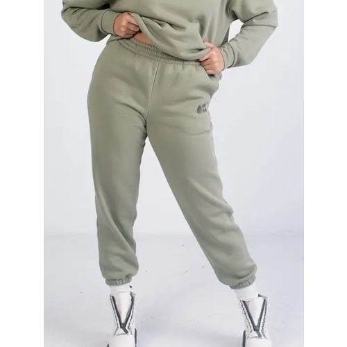 фото Брюки queue, размер s, хаки, зеленый