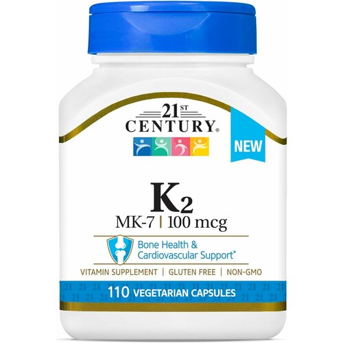 21st Century K2 MK-7 100 mcg 110 vegetarian capsules (витамин К2 МК-7)