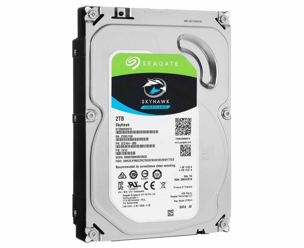 Жесткий диск Seagate 3.5" 2 Tb 5400 rpm 256 Mb SATA III 6 Gb/s ST2000VX015